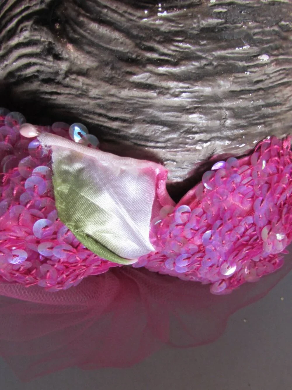 Vintage Half Hat Fuchsia Sequins Pink Veil